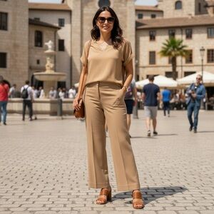 J.Crew Womens Pants 12 NWT Tan Kate Fit Business Workwear